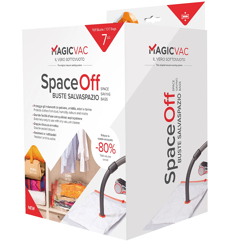 Worki próżniowe na ubrania Magic Vac SpaceOff ACB0005 Przezroczyste - Transparent