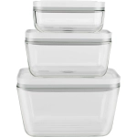 Pojemniki próżniowe szklane na żywność Zwilling Fresh&Save S / M / L Przezroczysto-białe - Transparent-white