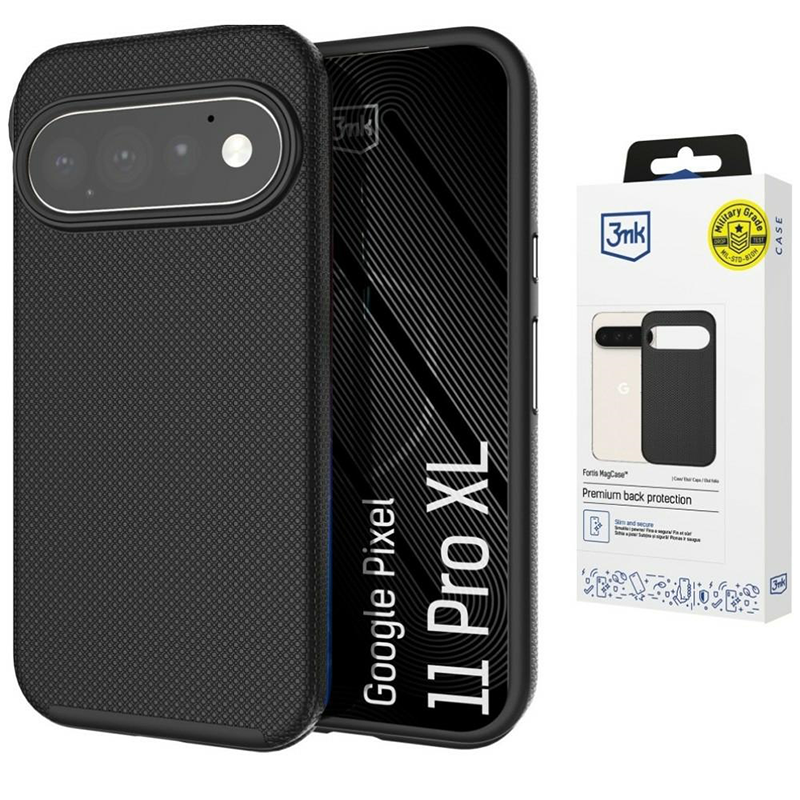 Etui 3mk Fortis MagCase do Google Pixel 11 Pro XL Czarne - Black