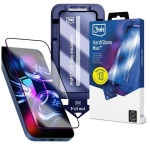 Szkło hartowane 3mk HardGlass Max z aplikatorem do Apple iPhone 15 Pro Czarne - Black (zdjęcie poglądowe)