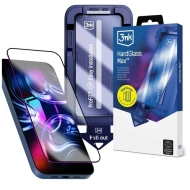 Szkło hartowane 3mk HardGlass Max z aplikatorem do Apple iPhone 15 Pro Czarne - Black
