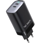 Ładowarka sieciowa Teltech TCH-12 45 W 2 x USB-C Czarna - Black