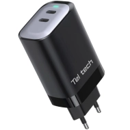 Ładowarka sieciowa Teltech TCH-12 45 W 2 x USB-C Czarna - Black