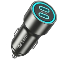 Ładowarka samochodowa Teltech TCC-03 2 x USB-C 65 W Czarna - Black