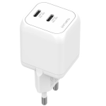 Ładowarka sieciowa 4smarts PDPlug SiC 45 W 2 x USB-C Biała - White
