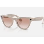 Okulary AI Ray-Ban Meta Skyler 1 gen. Beżowe - Shiny Chalky Grey
