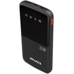 Powerbank AWEI P10K 10000 mAh 22.5 W Czarny - Black