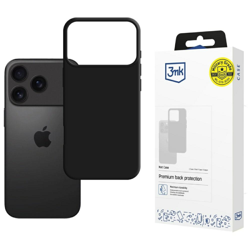 Etui 3mk Matt Case do iPhone 17 Pro / 18 Pro Czarne - Black