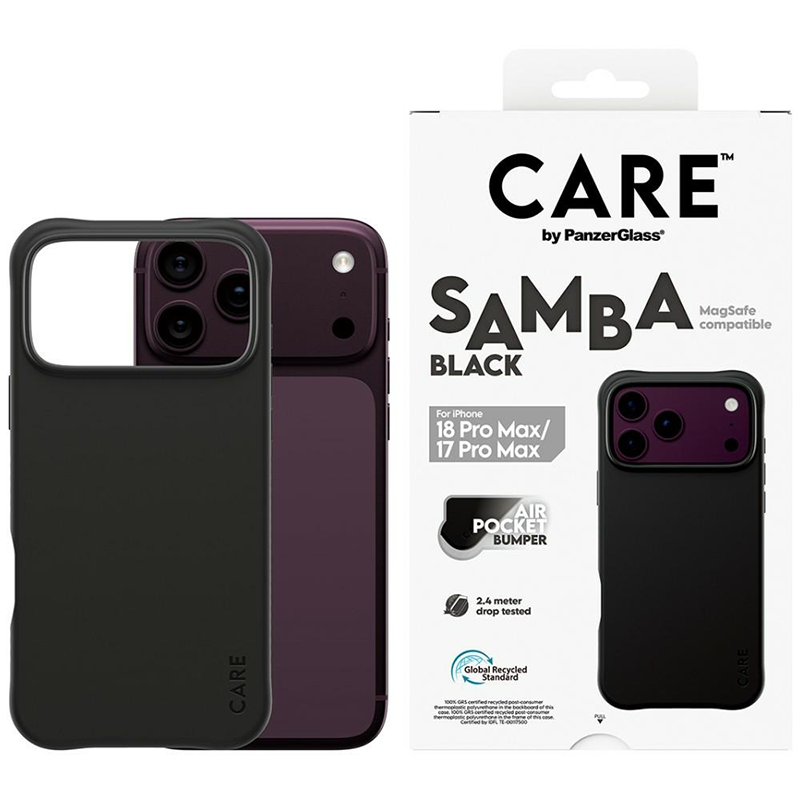 Etui PanzerGlass CARE Samba MagSafe do iPhone 18 Pro Max / 17 Pro Max Czarne - Black