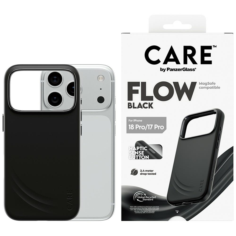 Etui PanzerGlass CARE Flow MagSafe do iPhone 18 Pro / 17 Pro Czarne - Black