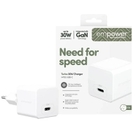 Ładowarka sieciowa PanzerGlass empower Turbo 30 W USB-C Biała - White