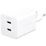 Ładowarka sieciowa PanzerGlass empower Turbo 45 W 2 x USB-C Biała - White