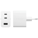 Ładowarka sieciowa PanzerGlass empower Turbo 70 W 2 x USB-C / 1 x USB-A Biała - White