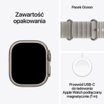 Apple Watch Ultra 4 (2026) GPS + Cellular 49mm koperta tytanowa Natural + pasek Translucent Grey Ocean Band