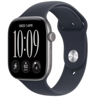 Apple Watch Series 12 (2026) GPS 42mm koperta Space Grey Aluminium + pasek Navy Blue Sport Band S/M