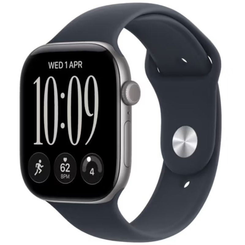 Apple Watch Series 12 (2026) GPS 42mm koperta aluminiowa Space Grey + pasek Navy Blue Sport Band S/M