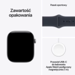 Apple Watch Series 12 (2026) GPS 42mm koperta aluminiowa Space Grey + pasek Navy Blue Sport Band S/M