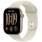 Apple Watch Series 12 (2026) GPS 42mm koperta aluminiowa Light Gold + pasek Sand Sport Band S/M