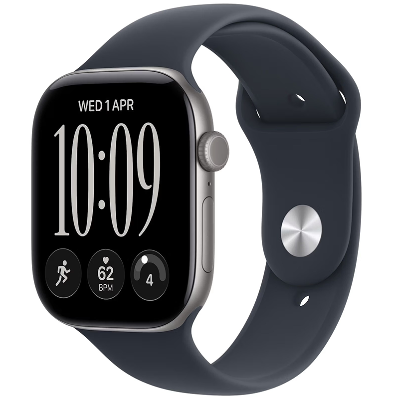 Apple Watch Series 12 (2026) GPS 46mm koperta aluminiowa Space Grey + pasek Navy Blue Sport Band M/L