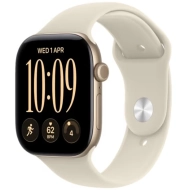 Apple Watch Series 12 (2026) GPS 46mm koperta Light Gold Aluminium + pasek Sand Sport Band S/M