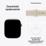 Apple Watch Series 12 (2026) GPS 46mm koperta aluminiowa Light Gold + pasek Sand Sport Band S/M