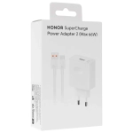 Ładowarka sieciowa Honor SuperCharge 2 66 W USB-A+ Kabel USB-C Biała - White