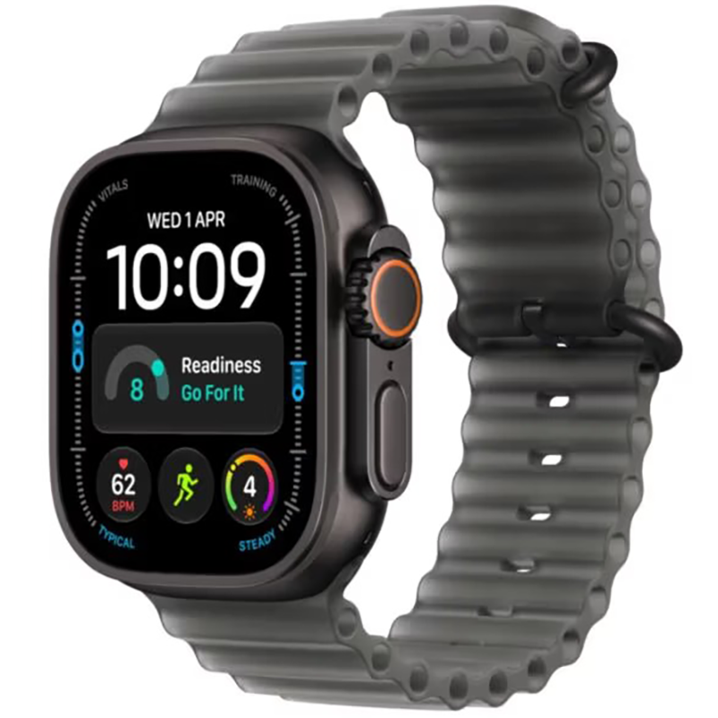 Apple Watch Ultra 4 (2026) GPS + Cellular 49mm koperta Black Titanium + pasek Translucent Black Ocean Band