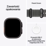 Apple Watch Ultra 4 (2026) GPS + Cellular 49mm koperta Black Titanium + pasek Translucent Black Ocean Band
