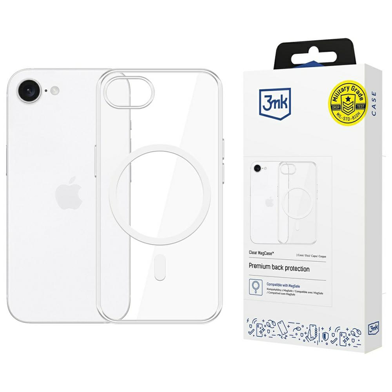 Etui 3mk Clear MagCase do iPhone 16e / 17e Przezroczyste - Clear