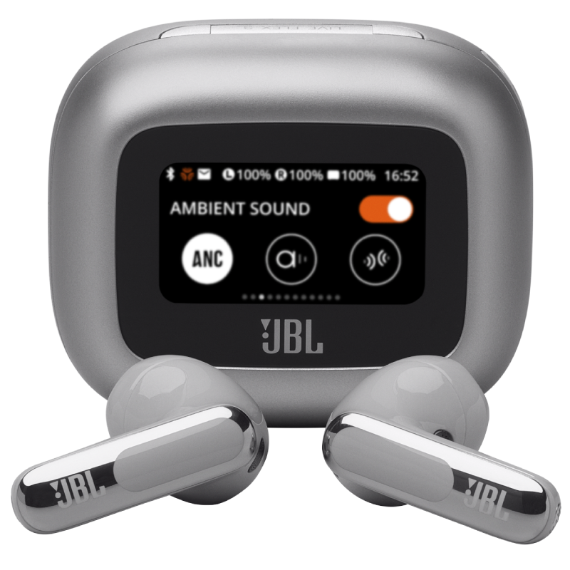 Słuchawki JBL Live Flex 3 Srebrne - Silver