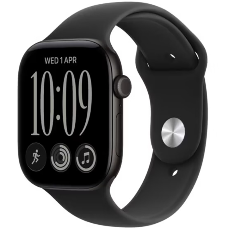 Apple Watch Series 12 (2026) GPS + Cellular 46mm koperta Black Aluminium + pasek Black Sport Band M/L