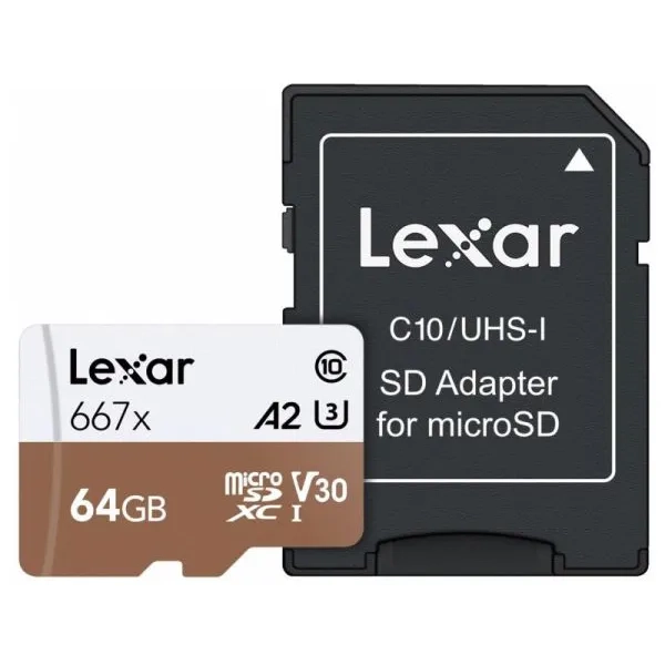 Karta pamięci Lexar Pro microSDXC 64 GB A2 V30 UHS-I 667X