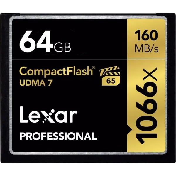 Karta pamięci Lexar Professional Compact Flash 64GB 1066X UDMA 7 (160 MB/s)
