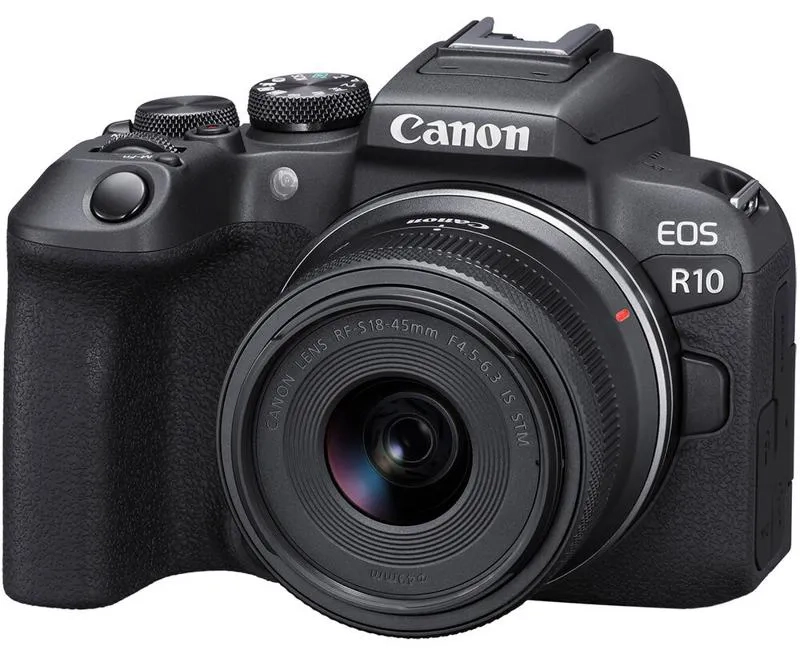 Canon EOS R10 + RF-S 18-45mm f4.5-6.3 IS STM + adapter EF-EOS R