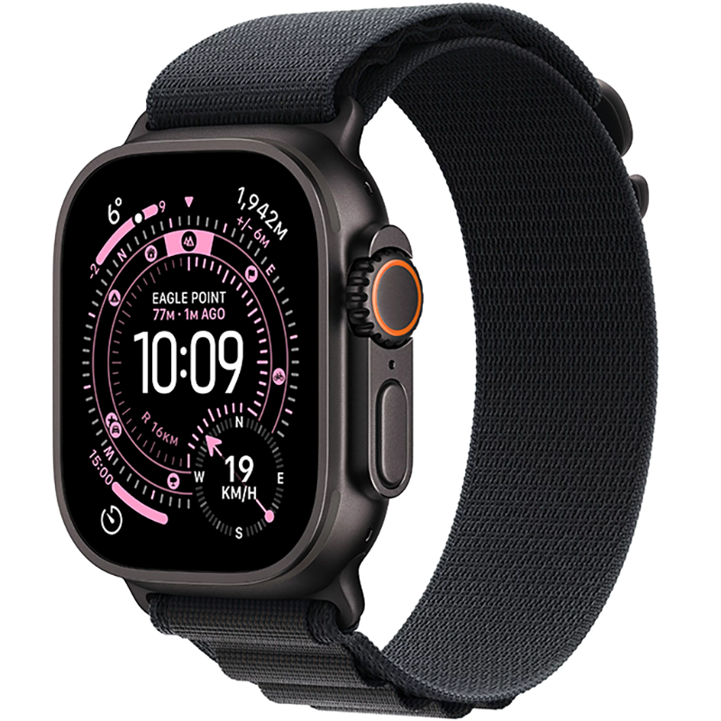 Apple Watch Ultra 3 (2025) GPS + Cellular 49mm koperta tytanowa Black + pasek Black Alpine Loop S