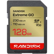 Karta pamięci SanDisk 128 GB Extreme GO SDXC 230/110 MB/s C10 V30 UHS-I U3