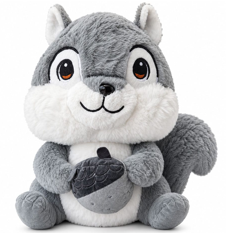 Pluszak z kocem Trusty wiewiórka 45 cm Szary - Grey