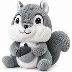 Pluszak z kocem Trusty wiewiórka 45 cm Szary - Grey