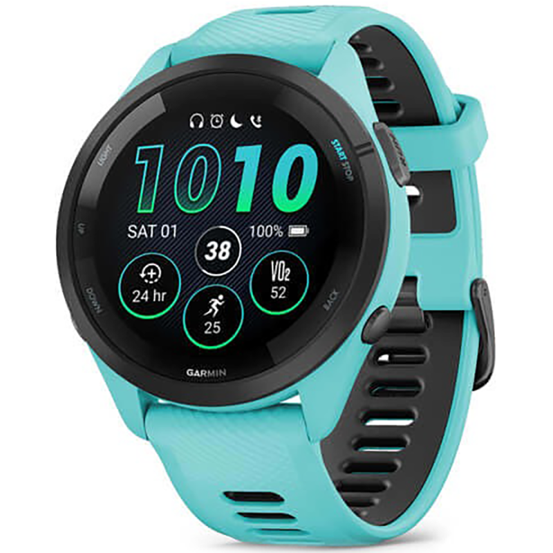 Smartwatch Garmin Forerunner 265 46mm Błękitno-czarny - Aqua-black