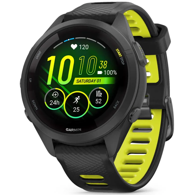Smartwatch Garmin Forerunner 265S 42mm Czarno-żółty - Black-Amp Yellow