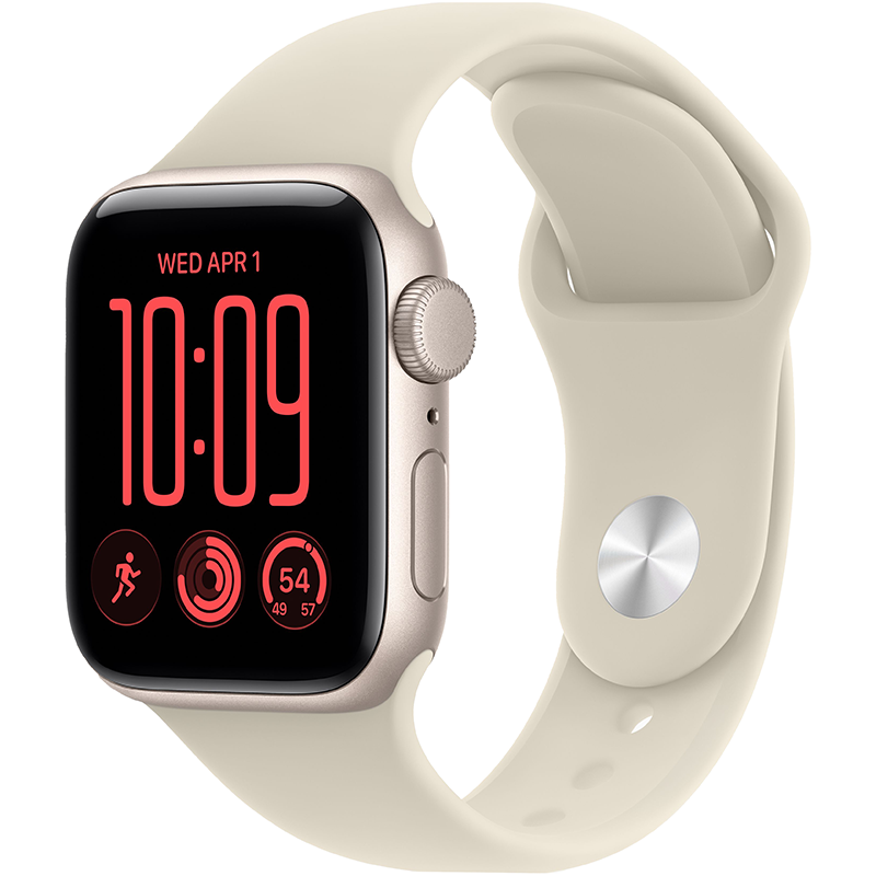 Apple Watch SE 3 (2025) GPS 40mm koperta aluminiowa Starlight + pasek Sand Sport Band S/M