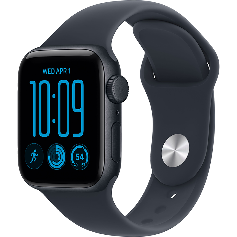 Apple Watch SE 3 (2025) GPS 44mm koperta aluminiowa Midnight + pasek Navy Blue Sport Band M/L