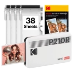 Drukarka przenośna Kodak Mini 2 Bundle + 38 arkuszy Biała - White