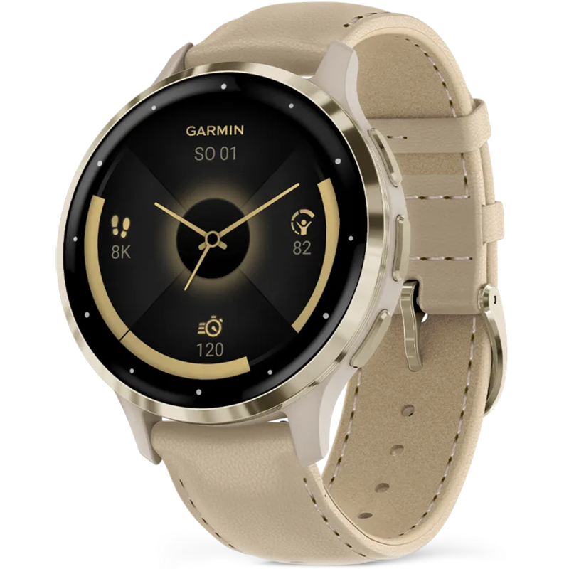 Smartwatch Garmin Venu 3S 41mm Złoto-beżowy - Soft Gold-French Gray