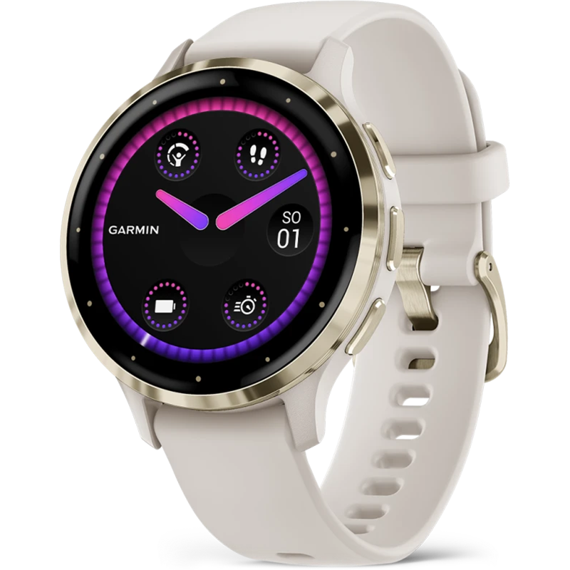 Smartwatch Garmin Venu 3S 41mm Złoto-kość słoniowa - Soft Gold-Ivory