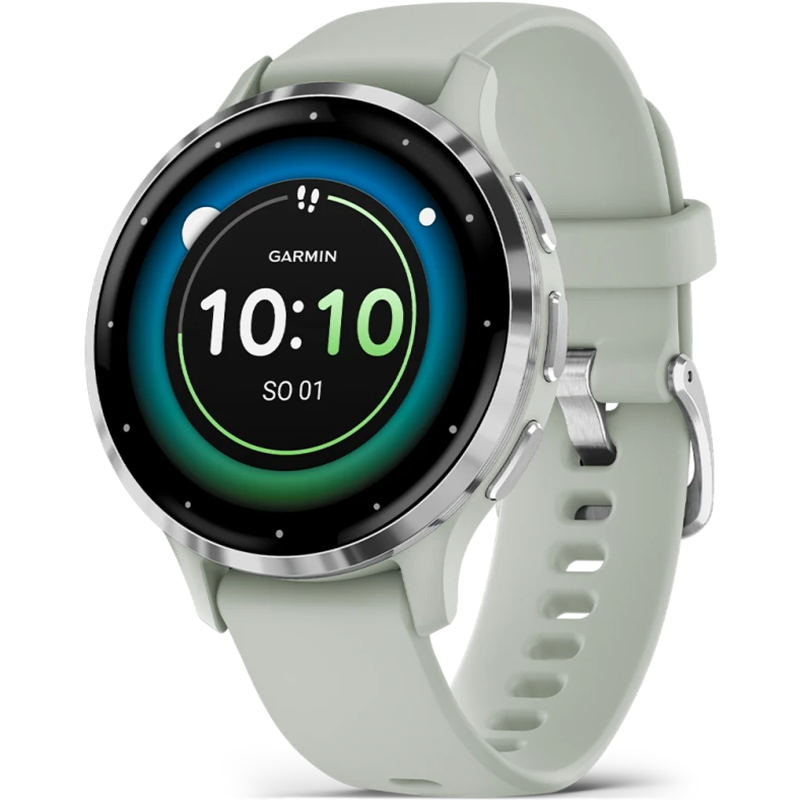 Smartwatch Garmin Venu 3S 41mm Srebrno-szałwiowy - Sage Grey
