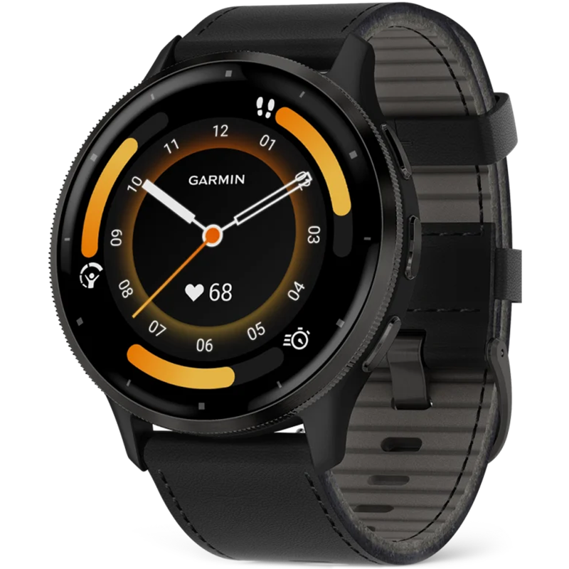 Smartwatch Garmin Venu 3 45mm Szaro-czarny - Slate-Black Leather