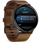 Smartwatch Garmin Venu 4 45mm Czarno-brązowy - Black-Brown