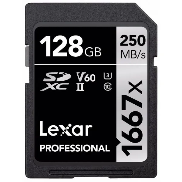 Karta pamięci Lexar Professional SDXC 128GB 1667X UHS-II (250 MB/s)