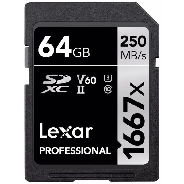 Karta pamięci Lexar Professional SDXC 64GB 1667X UHS-II (250 MB/s